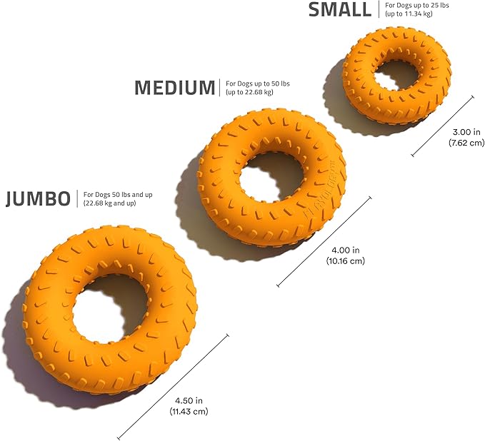 Playology Dog Toys | Dual Layer Ring Durable Chew Toy for Aggressive Chewers | Jumbo Cheddar Cheese Scented Toy - Easy to Clean and Made from Non Toxic Materials