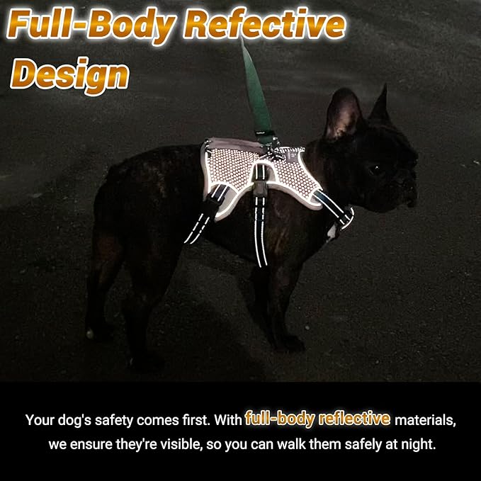 BELPRO Multi-Use Support Dog Harness, Escape Proof No Pull Reflective Adjustable Vest with Durable Handle, Dog Walking Harness for Big/Active Dogs (Orange, XL)