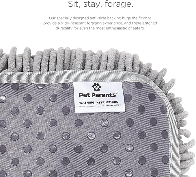 Pet Parents Forager Mats & Slow Feeder Dog Bowl - Snuffle Mat with SoftSnout & Non-Slip Backing (Forest 19")