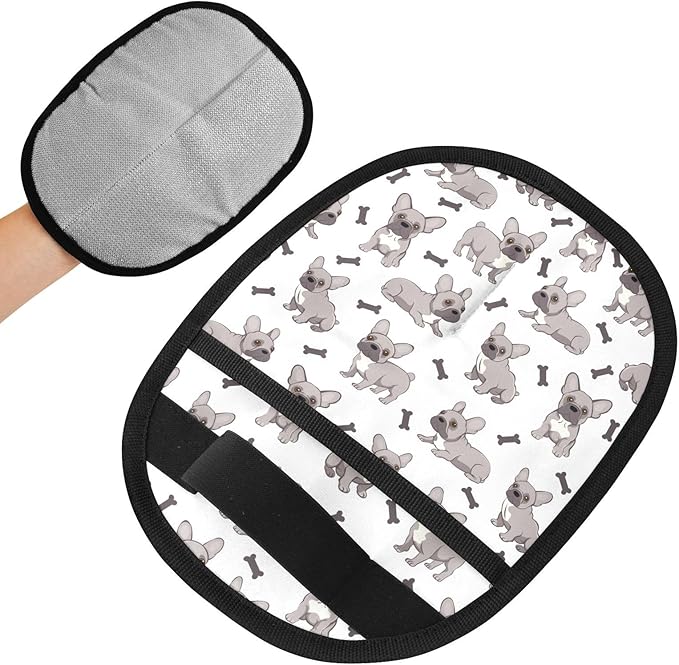 Pet Grooming Gloves Reusable Dog & Cat Hair Remover for Furniture, Car Interiors Multi-Surface Deshedding Tool for Carpets, Bedding & Home Cleaning