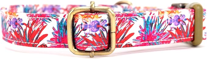 Personalized Dog Collar with Name and Phone Number Engraved,Adjustable Custom Puppy Collar,Organic Cotton Pet Collar for Small Medium Large Boy Girl Dogs