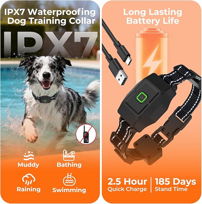GPS Wireless Dog Fence System - Invisible Fence with Remote Waterproof Electric Dog Training Collar Outdoor for 25-999 Yards Customized Boundary Rechargeable 3 Warning Modes Pet Containment