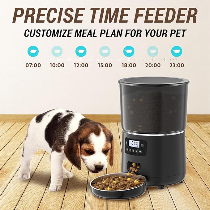 Automatic Dog Feeder Timed Food Dispenser for Dog Pet | Patented Anti-Cockroach Design Easy Clean