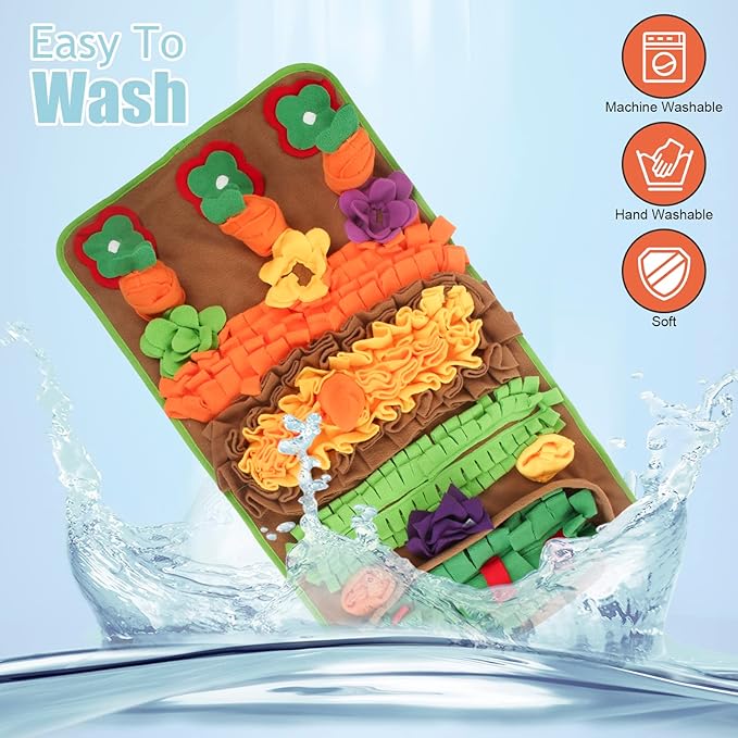 Snuffle Mat for Dogs Large Breed - 32'' X 20'' Washable Durable Sniff Mat for Slow Feeding Training, Enrichment Puzzle Toy for Mental Stimulation & Stress Relief