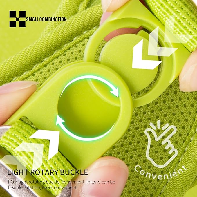 Adjustable Dog Harness with Leash, Reflective Mesh, No-Pull Design，Matching Lead Rope (Lemon Yellow, XXS)