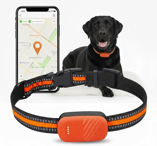 4G LTE Smart Dog GPS Tracker, Live Pet Tracker with Virtual Fence Collar System, IP67 Waterproof, Long Battery Life, Customizable Boundaries App Control, Yard Outdoor (Subscription Required)