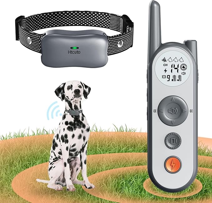 3500 Ft Wireless Dog Fence with 6100Ft Training Remote Collar, 185 Day Battery Rechargeable Electric Fence System, IPX7 Water Resistant, Use for Dogs*Grey
