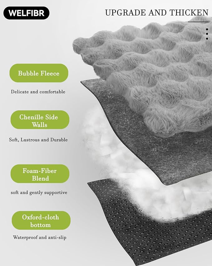 Orthopedic Dogs Bed Medium Size Dog, Comfort Pet Couch with Sides, Non-Slip Bottom, Supportive Foam Medium Dog Beds with Washable Removable Cover, Grey, 35"