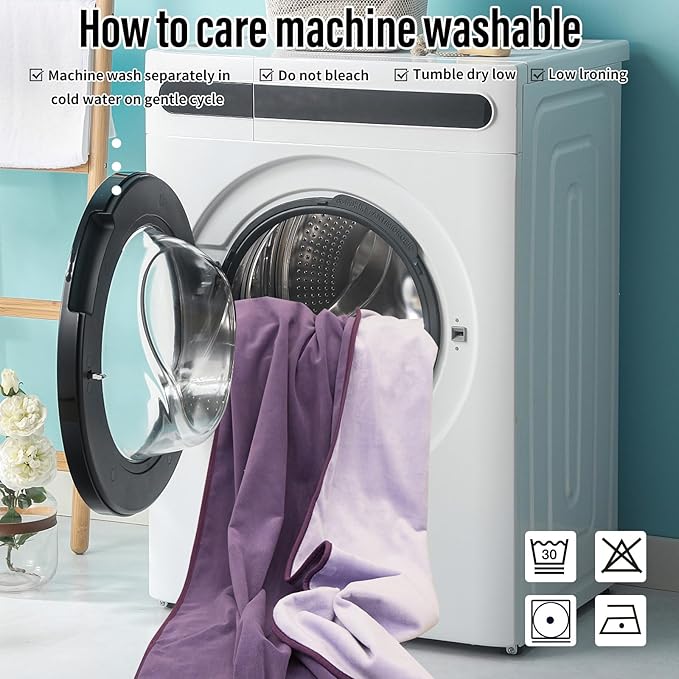 Waterproof Blanket for Bed Couch Sofa, Reversible & Reusable Cat, Dog Blanket Waterproof Washable, Small Water Resistant Blankets, Leakproof (40"x60", Deep Purple/Light Purple)