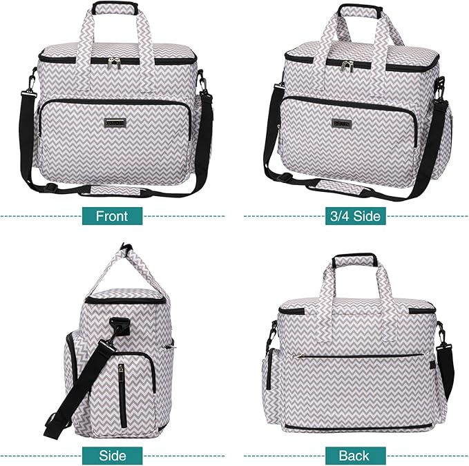 BAGLHER Dog Travel Bag, Pet Travel Bag (All Pet Travel Supplies), with 2 Pet Food Containers and 2 Collapsible Silicone Bowls; Essential Kits for Pet Travel BLW