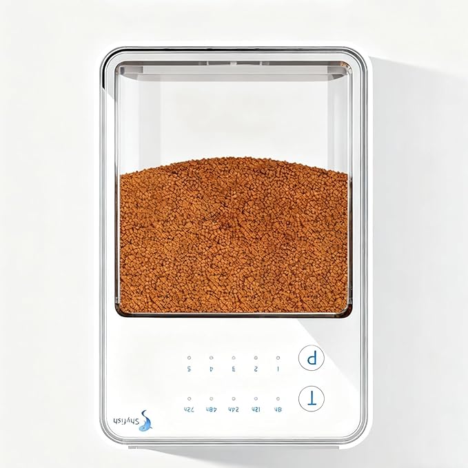 Smart Aquarium Feeder - Automatic Fish Food Dispenser with Battery Powered Timer Tank Feeder for Betta Fish for Freshwater Tropical and Shrimp Easy Setup with Reliable Feeding Schedule Daily