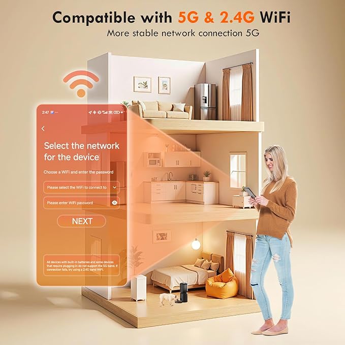 Automatic Cat Feeder with Dual Camera, 5G WiFi App Control: 5L Automatic Dog Food Storage Container with 2K HD Video and Laser Pet Toy, Dual Power Timed Smart Pet Food Dispenser for Cats&Dogs