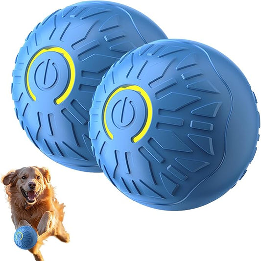 Interactive Cat Dog Toys, 2026 Smart Automatic Moving Ball Toys for Indoor Dogs Cats, Self-Rolling Interactive Cat Dog Toy Ball for Small/Medium Dogs (2PCS Blue)