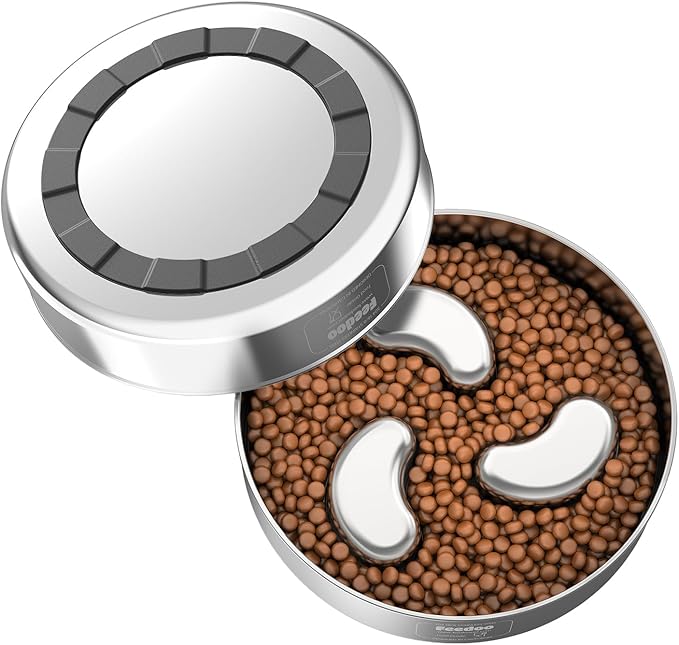 Slow Feeder Dog Bowl-1.5Cups for Small Breeds, Dual Wall Stainless Steel Maze Bowl, Non-Slip Base, Food-Grade Metal Dog Dish to Slow Eating