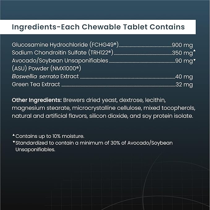 Nutramax Dasuquin for Large Dogs, Joint Health Supplement, Contains Glucosamine for Dogs, Plus Chondroitin, ASU and More, Supports Healthy Joints, Chewable Tablets, 84 Count