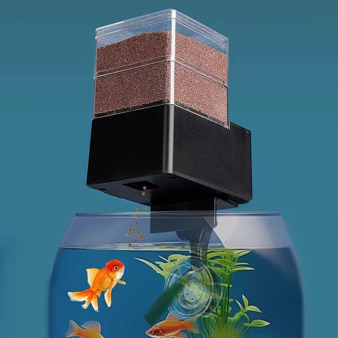Automatic Fish Feeder - 5-Speed Adjustable Smart Device, Airtight Pet Supplies with Timer, Aquarium Auto for Tank Care, for Turtle, Betta, Shrimp and Home Pond