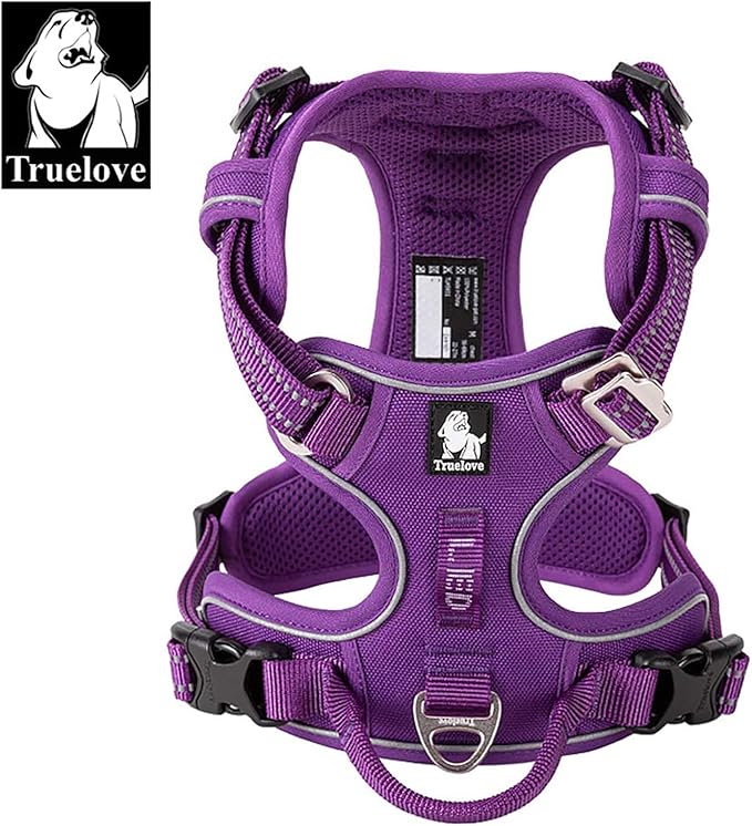 TRUE LOVE Dog Harness No Pull Nylon Reflective Pet Harness Adjustable Comfortable Control Step-in Brilliant Colors Truelove TLH56512 XL