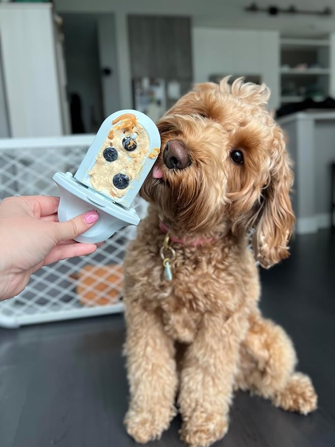 Diggs Groov Crate Training Aid for Puppies and Nervous Dogs – Calming Lick Mat for Crate Training & Separation – Puppy Enrichment Toy with Freezer Shell – BPA-Free – (Ice)