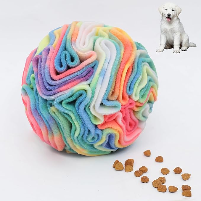 Snuffle Ball for Dogs, Puppy Treat Toy, Interactive Foraging Puzzle Ball Toy, Enrichment Toys for Large Dogs, Sniffle Interactive Treat Balls