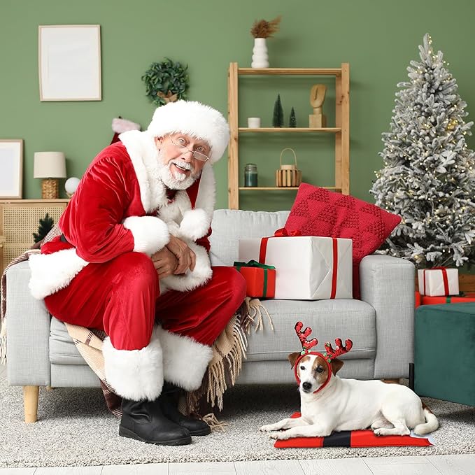 Tuanse Christmas Pets Heating Pad for Cats Dog 12 Level Adjustable Temperature Electric Heated Pad with Timer Waterproof Cat Heated Bed with Chew Resistant Cord for Pet Dog Puppy(17.7 x 17.7 Inch)