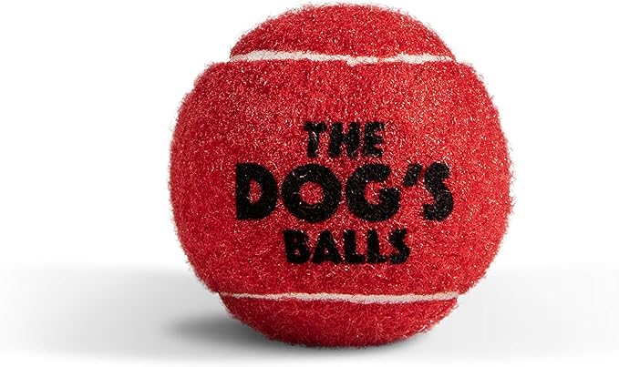 The Dog's Balls 6-Pack Red Dog Toy, Non-Toxic Pet Tennis Balls for Training, Play, Exercise & Fetch, Robust Retrieval Toys for All Breed Sizes