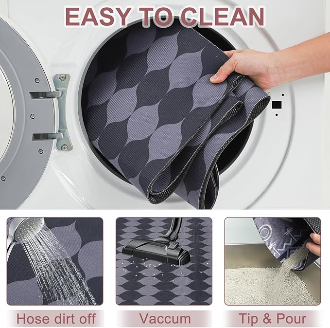 BEAUTYZOO Cat Litter Mat Large 20"x28" - Premium Waterproof Litter Trapping Mat with Non-Slip Backing, Cat Litter Box Mat Scatter Control for Floor, Machine Washable & Urine Proof, Soft for Kitty Paws