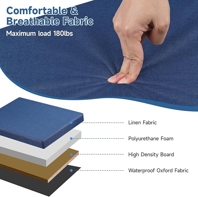 Cat Litter Box Enclosure, Foldable Hidden Litter Box with Mesh Storage Bag, Litter Box Furniture Hidden with Waterproof Inside, Easy Clean, Odor Control, Easy Assembly, 21.6”L x 17.7”D x 17.7”H, Blue