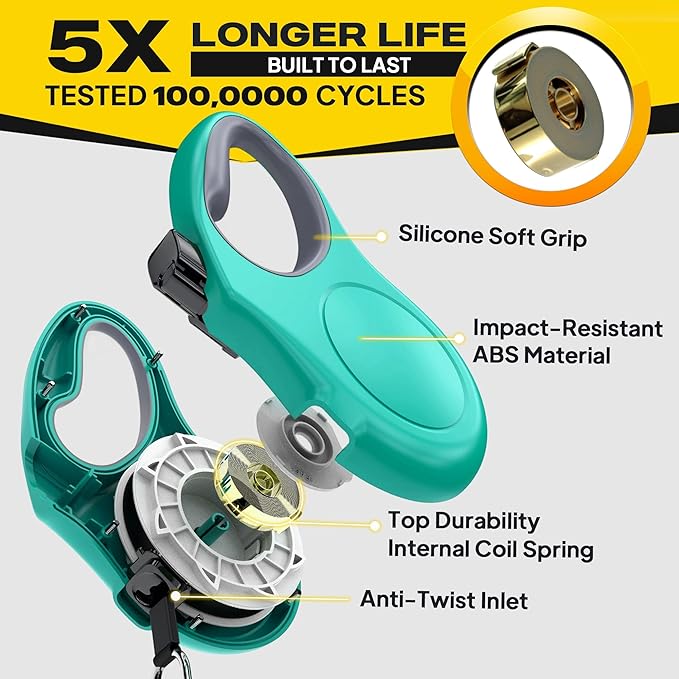 Fida Heavy Duty Retractable Dog Leash,16 ft Dog Walking Leash for Small Medium Dogs up to 44 lbs, Tangle Free. (Medium, Teel)