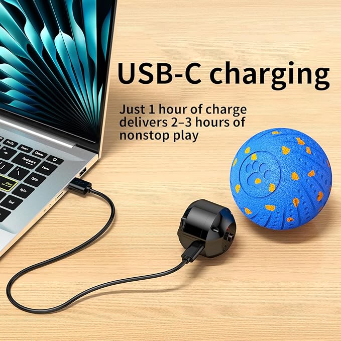 Smart Interactive Dog Toys, Activated Moving, Bouncing, Rotating Ball for Medium/Large Dogs, 2025 E-TPU Material, Motion-Activated Dog Ball to Keep Them Busy, IP54 Waterproof, Christmas Dog Gift