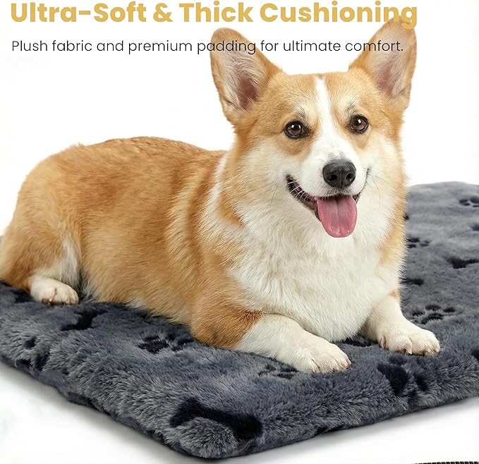 Heated Pet Pad for Dogs and Cats, Waterproof Heating Mat with Chew-Resistant Cord, Constant Warmth for Indoor & Covered Outdoor Use, Multiple Sizes and Colors (Grey, M: 20" × 16" × 1.3")