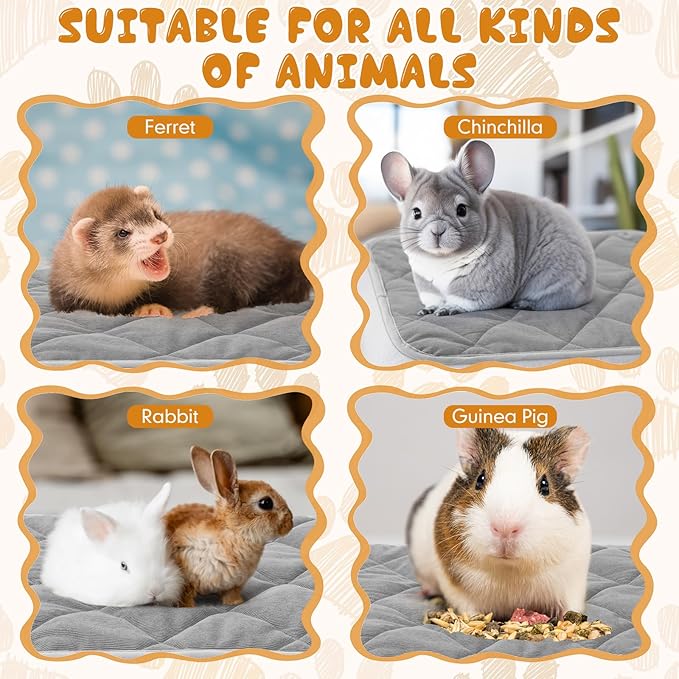 Novabright 4 Pack Self Warming Cat Bed Cat Dog Heating Pad Soft Warm Thermal Mat with Anti-Slip Bottom Dog Crate Pad for Outdoor Indoor Small Dogs Kittens(Gray,17.7 x 23.6 Inches)