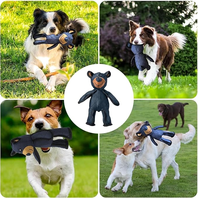 Unbreaka Bear Dog Toy 2025 Upgrade Indestructible Dog Toy 2.0 Unbreakable Bear Dog Toy for Aggressive Chewers Dog Companion Dog Toy Squeaky Stuffed Plush Dog Toys for Heavy Chewers (Dark Blue)