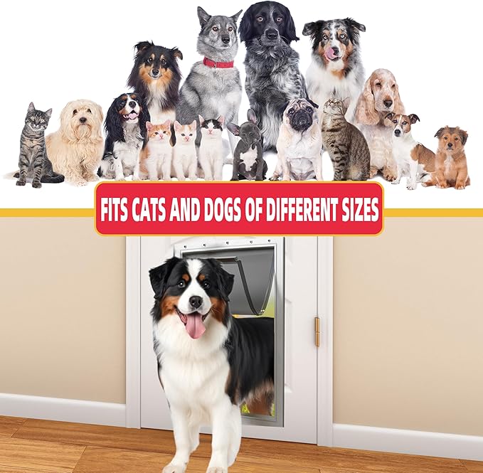 2PACK Large Dog Door Replacement Flap with Screws,Doggie Door Replacement Flaps Compatible with PetSafe Freedom Doggie Doors PAC11-11039,10 1/8" X 16 7/8",Weather Resistant and Easy to Install