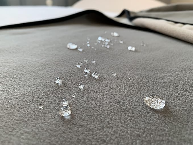 Waterproof Blanket for Bed or Couch – Soft and Leakproof Waterproof Throw Blanket, Water Proof & Stain Resistant Easy to Clean Throw Blanket Cover for Adults or Pets, Reversible Grey 60"x80"