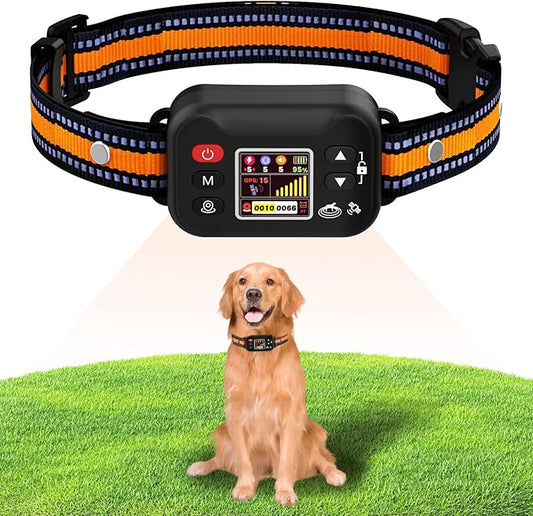 GPS Dog Collar, Invisible Fence for Dogs, Wireless Electric Dog Fence Collar with 3 Correction Modes IP67 Waterproof for Pets Over 15 Lbs Outdoor Use Only