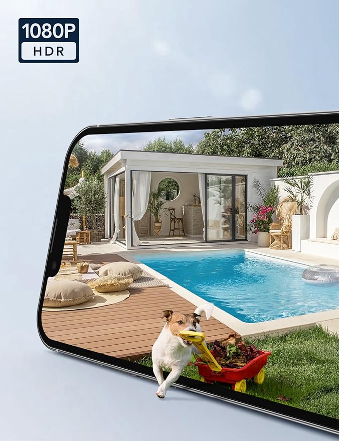 GNCC GK2 Outdoor Security Camera 1080P Home Surveillance with AI Motion Detection, 2.4G WiFi, 355° Pan-Tilt, Color Night Vision, Spotlight, Two-Way Audio, IP65 Waterproof, Cloud & SD Card Storage