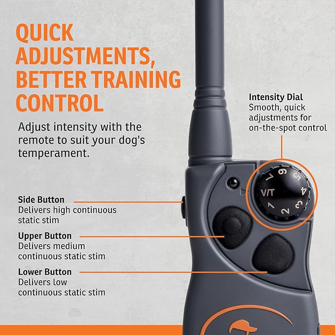 SportDOG FieldTrainer 425XS - Remote Trainer Designed for Off-Leash Control & Training - for Stubborn Dogs - 500-Yard Range - Waterproof - Quick-Charge Collar - Static, Tone, & Vibration