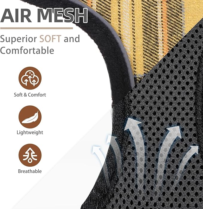 PUPTECK Soft Mesh Dog Harness and Leash Set Pet Puppy Cat Comfort Padded Vest No Pull Harnesses, Yellow, XS