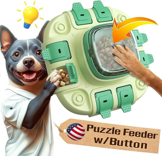KADTC 2 Levels of Challenge Dog Puzzle Toy for Small/Medium/Large Dogs Treat Puzzles Feeder Food Dispenser Slow Enrichment Feeding Puppy Mental Stimulation Toys Brain Game Christmas & New Year Gift