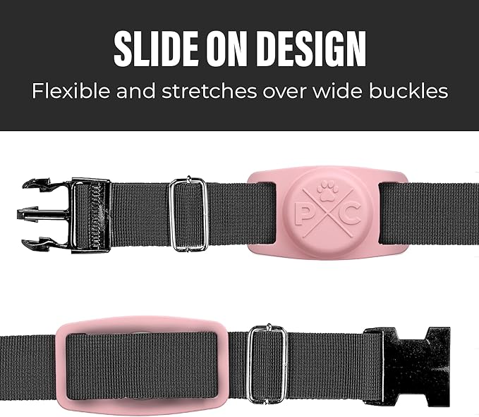 Pup Culture Protective Airtag Case for Dog Collar Holder, Loop for GPS for Pet Tracker Apple iPhone, Airtag
