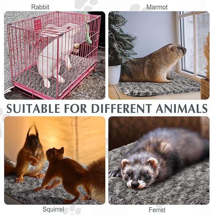 4 Pack Self Warming Cat Pads Self Heating Cat Mat Washable Homeless Dogs Thermal Pads Kennel Pad Reflects Body Heat Warm Crate Bed Mat for Indoor Outdoor Pet(Gray,16 x 20 Inch)