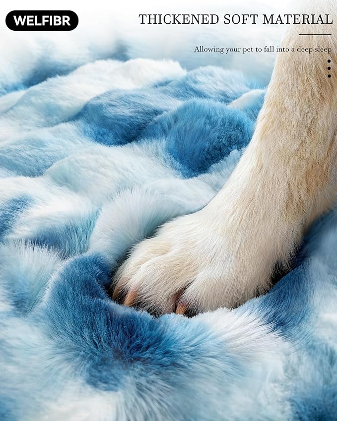 Orthopedic Dogs Bed Medium Size Dog, Comfort Pet Couch with Sides, Non-Slip Bottom, Supportive Foam Medium Dog Beds with Washable Removable Cover, Blue, 35"