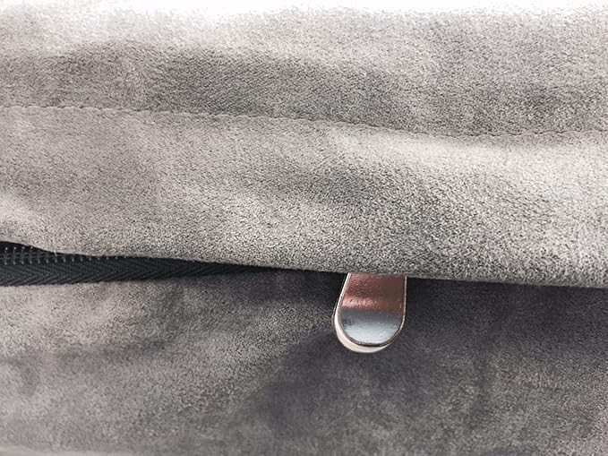 Dogbed4less Orthopedic Dog Bed with Memory Foam for Medium Large Pet, Waterproof Liner, Washable Microsuede Gray Cover, 41X27X4 Inch (Fit 42X28 Crate)