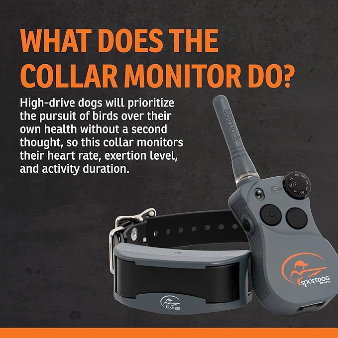 SportDOG FieldSentinel 825 Remote Trainer with Bodyguard Health Alerts - Monitor Heart Rate & Exertion - Half-Mile Range Trainer - Static, Tone, & Vibration Modes