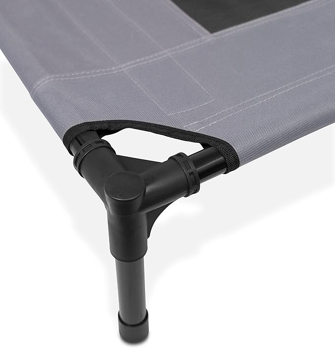 Internet's Best Dog Cot | 36 x 30 | Elevated Dog Bed | Cool Breathable Mesh | Indoor or Outdoor Use | Medium | Grey