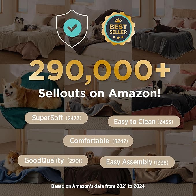 Bedsure Cat Blanket for Indoor Cats - Waterproof Calming Cat Blankets for Couch Protection, Sherpa Fleece Pet Blanket, Soft Plush Reversible Throw Furniture Protector, 40"x30", Cream