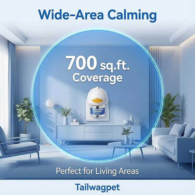 Dog Calming Pheromones Diffuser Kit - 180 Day Supply (9 Pack: 3 Plug-ins + 6×48mL Refills) - Anxiety, Barking, Aggression & Stress Relief for Dogs