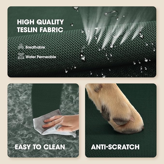 Elevated Pet Bed, Raised Outdoor Dog Bed for Extra Large Sized Dog, Portable Cooling Pet Cot with Breathable & Washable Mesh, Indoor & Outdoor Pet Hammock with Skid-Resistant Feet.