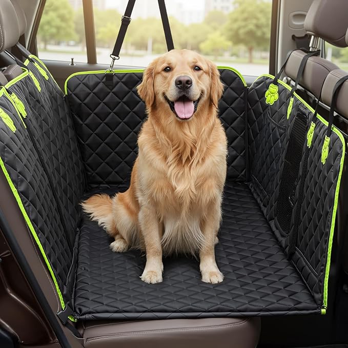 2-in-1 Dog Car Seat Cover for Back Seat, Transform to Passenger Mode - Dog Car Seat, Waterproof, Scratch-resistant, Support to 330lbs, for Outdoor Activities, Travel, to the Vet, for Cars/SUV/Truck