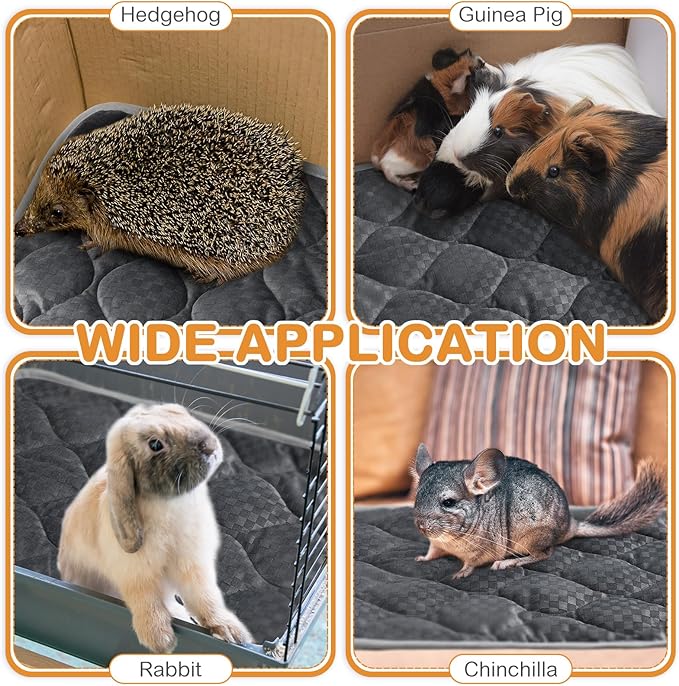 4 Pack Self Warming Cat Mat Self Heating Cat Pad Warm Thermal Pet Bed Washable Dog Crate Pad Body Heat Dog Bed Mat Blanket Non Slip Bottom for Outdoor Indoor Pets(Grey,16 x 20 Inch)